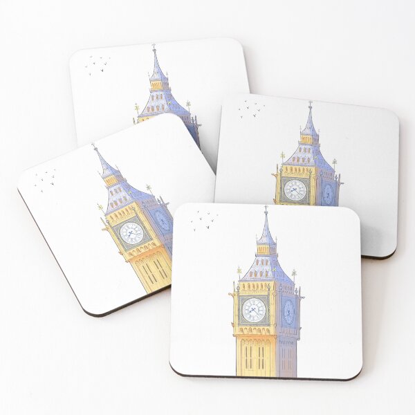London's Big Ben Coasters (Set of 4)