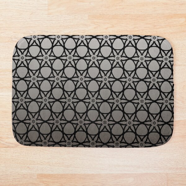 Item preview, Contemporary  black lace pattern on an elegant soft taupe gradient background designed and sold by PetaJaneHome.