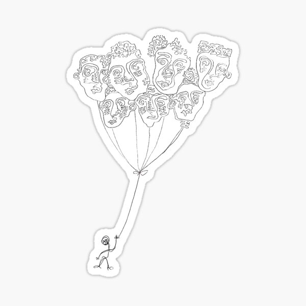 Big heads Sticker
