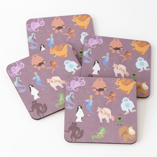 Item preview, fairy mermaid unicorn dragon magical creatures pattern designed and sold by NelBo.