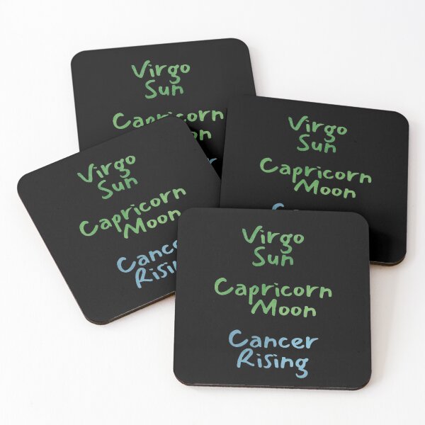 Item preview, Virgo Sun Capricorn Moon Cancer Rising Text designed and sold by leomooncreates.