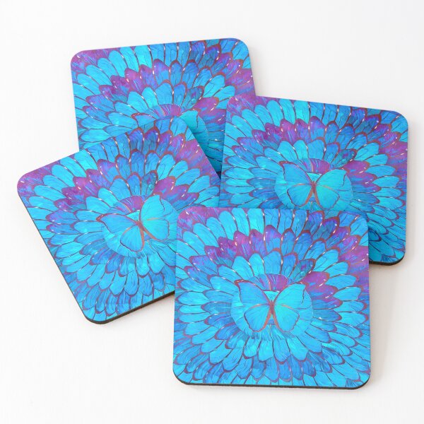 Item preview, Blue Morpho Butterfly Trippy Flower Spiral designed and sold by TheBearandBunny.