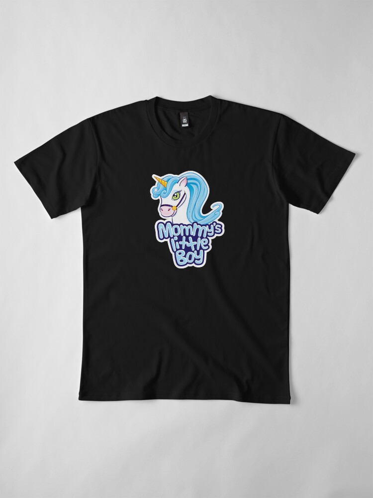 Alternate view of Mommy's Little Boy - Cute Unicorn Premium T-Shirt
