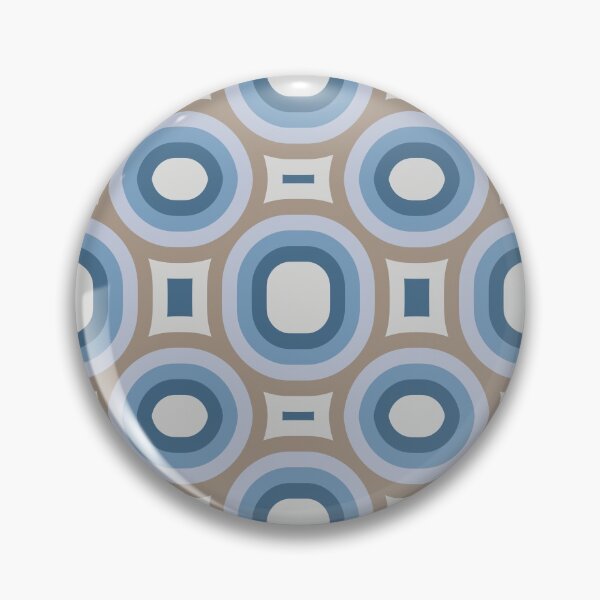 Item preview, Retro Ovals Seamless Pattern in Blue and Gray designed and sold by Reconocer.
