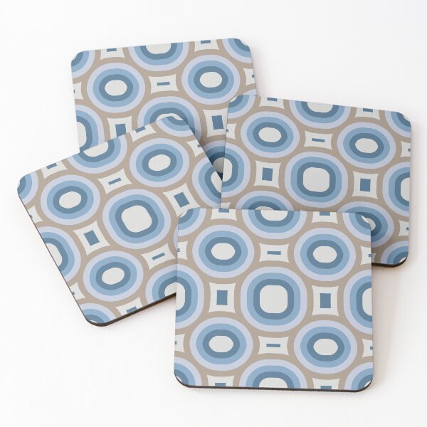Item preview, Retro Ovals Seamless Pattern in Blue and Gray designed and sold by Reconocer.