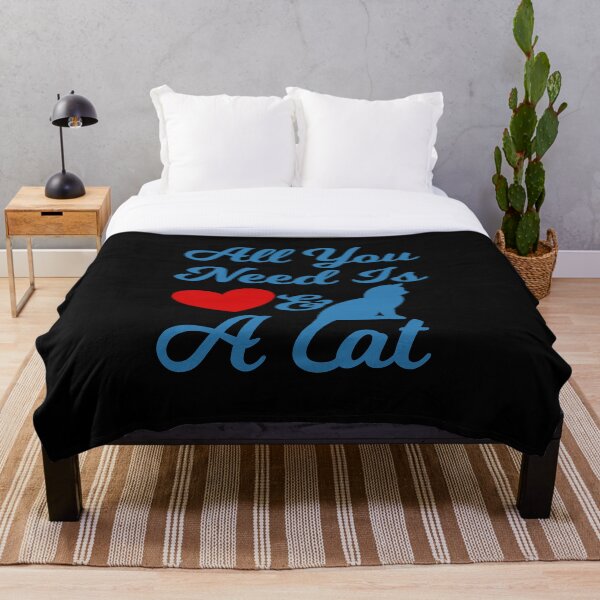 Aperçu de l'œuvre Tout ce dont tu as besoin c'est d'amour et d'un chat créée et vendue par Cute  Pawz.