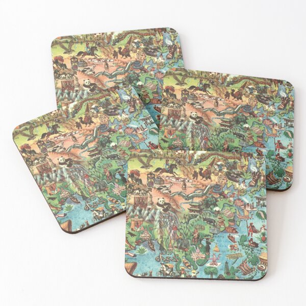 Item preview, Illustrated Asia - Vintage Retro Childrens Map  designed and sold by elevens.