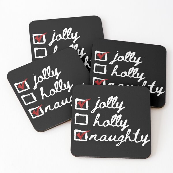 Item preview, Funny Christmas design. Jolly, Naughty, but not Holly.  designed and sold by blacklittlemoon.