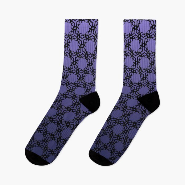 Item preview, Modern black lace pattern on a bright violet gradient background designed and sold by PetaJaneHome.