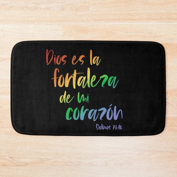 Item preview, Bíblico Cristiano: Dios es la fortaleza de mi corazón (texto arcoiris, español) designed and sold by Ofeefee.