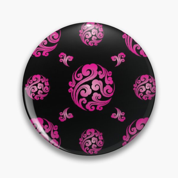Item preview, Asian Cloud Pattern Chinese Cloud Black and Pink Magenta Burst Design designed and sold by Reeks808.