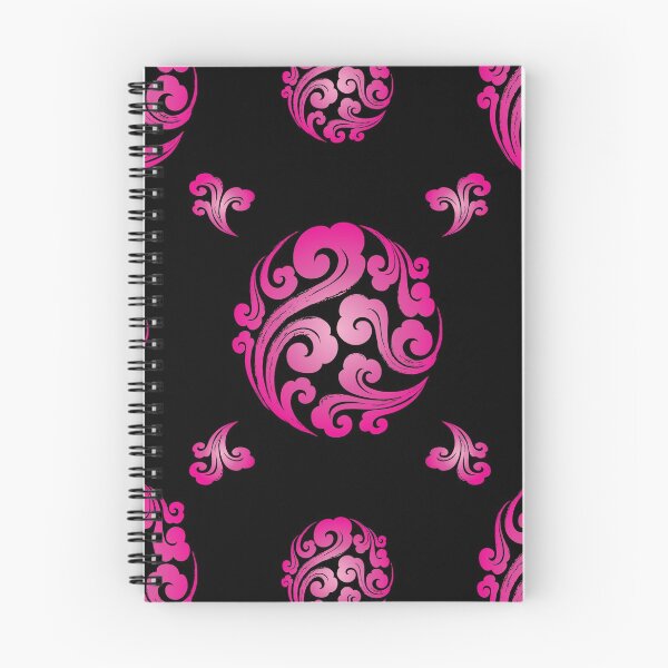 Item preview, Asian Cloud Pattern Chinese Cloud Black and Pink Magenta Burst Design designed and sold by Reeks808.