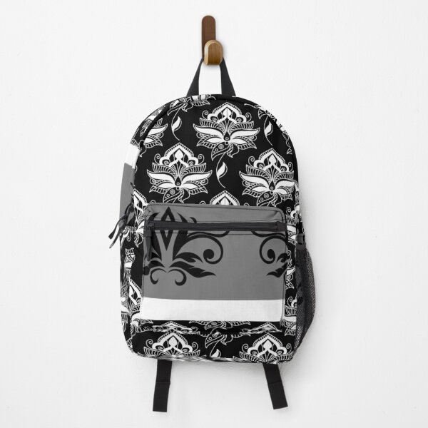 Item preview, Floral (White on Black plus border) designed and sold by JazzPWall.