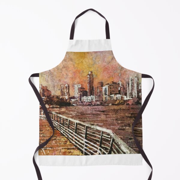 Item preview, Austin, TX skyline rising above Colorado River at sunset. designed and sold by rfoxphoto.