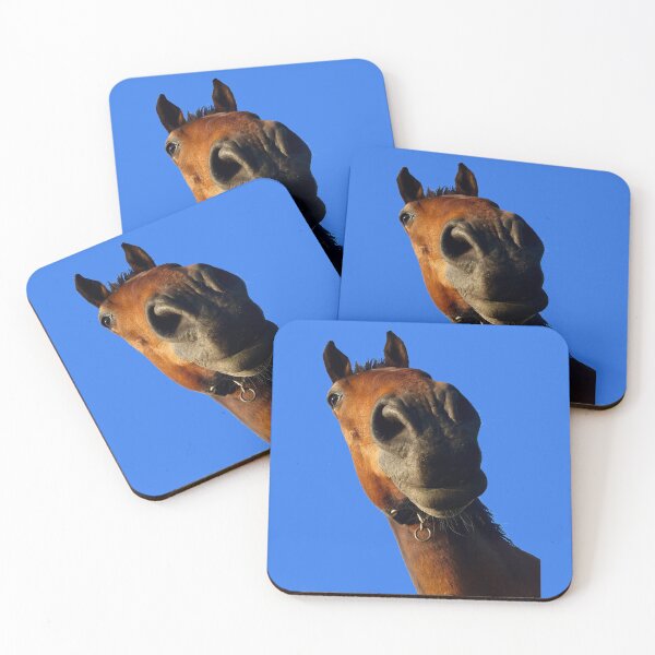 Item preview, Chestnut Horse - Why the Long Face! Blue designed and sold by PipistrelleArt.