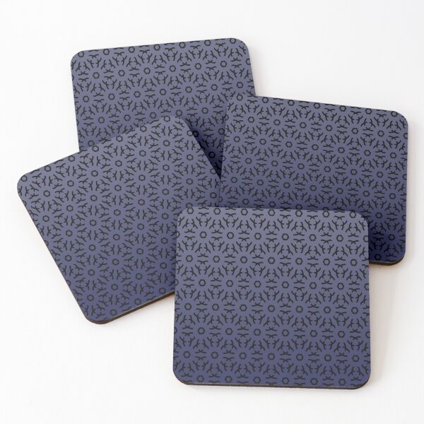Item preview, Contemporary black lace pattern on a gray violet gradient background designed and sold by PetaJaneHome.