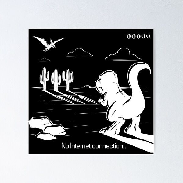 No internet dinosaur game Royalty Free Vector Image