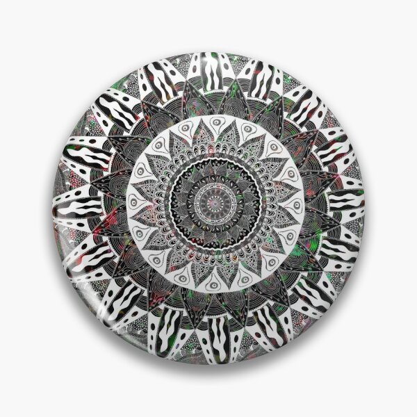 Item preview,  Mandala sobre fondo rojo y verde designed and sold by MonaDesigns.