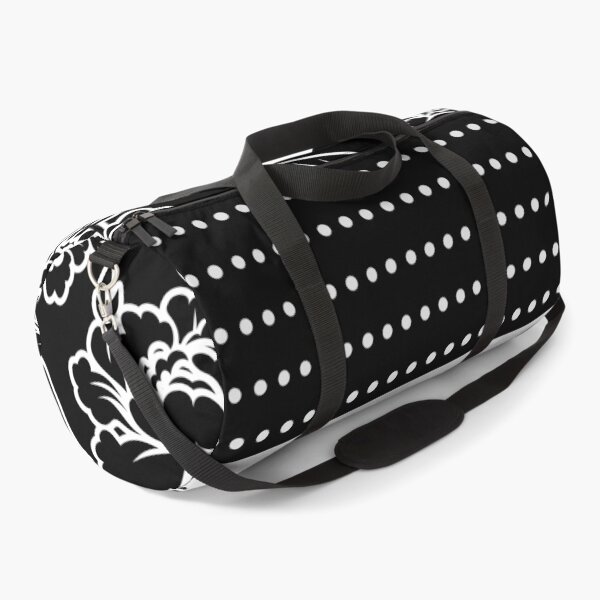 Item preview, Floral and Dots (White on Black) designed and sold by JazzPWall.