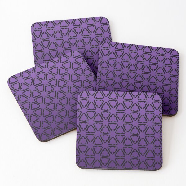 Item preview, Modern black lace pattern on a stunning violet gradient background designed and sold by PetaJaneHome.