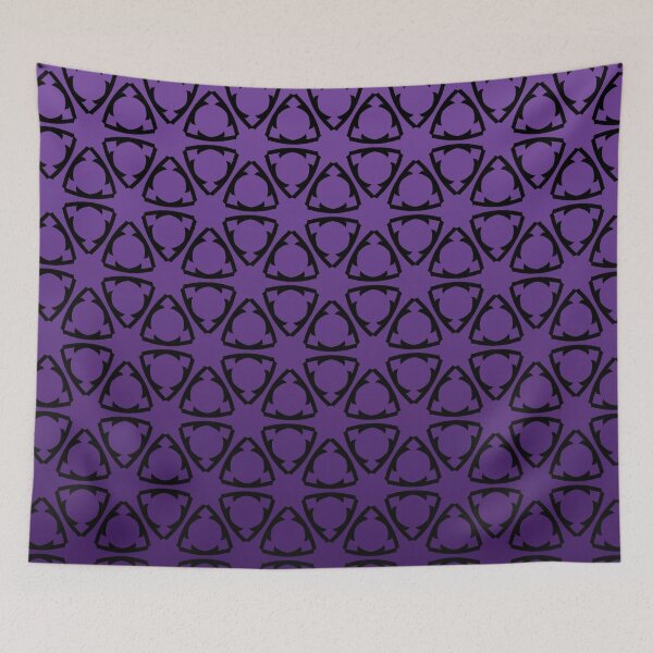 Item preview, Modern black lace pattern on a stunning violet gradient background designed and sold by PetaJaneHome.