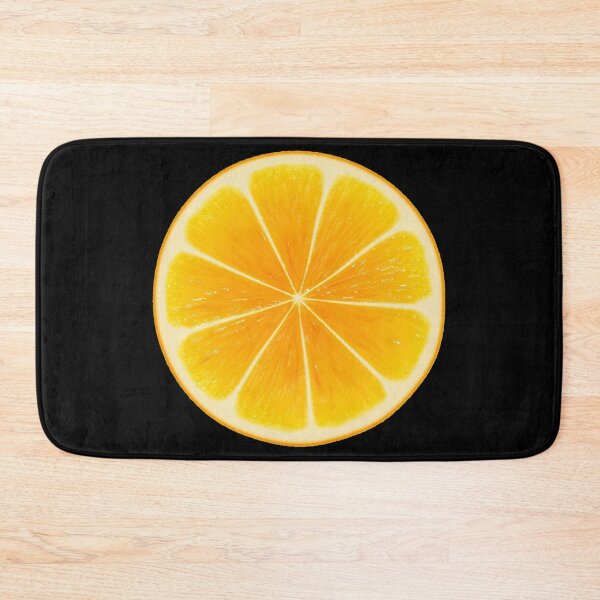 Item preview, Juicy Orange Fruit, contemporary modern art. Orange on black background. designed and sold by 2AcesDesign.