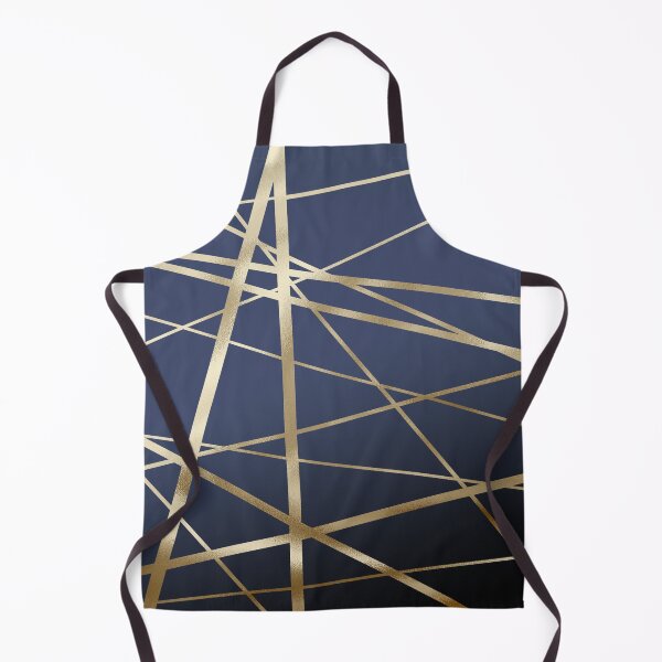Aperçu de l'œuvre Lignes abstraites d'or sur bleu créée et vendue par KammyArt.