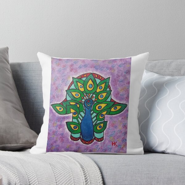 Item preview, Peacock Hamsa by Harriette Knight designed and sold by harrietteknight.