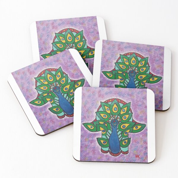 Item preview, Peacock Hamsa by Harriette Knight designed and sold by harrietteknight.