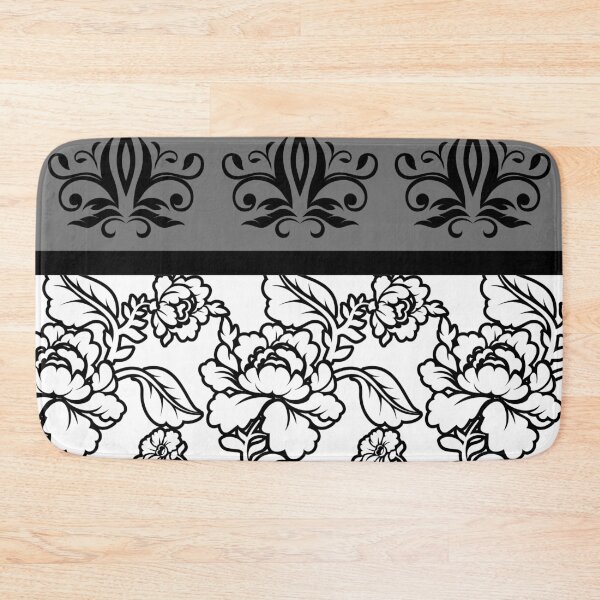 Item preview, Florals (Black and White on White) designed and sold by JazzPWall.