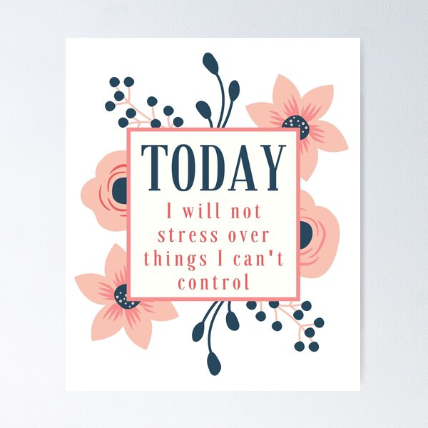 Item preview, TODAY I will not stress over things I can’t control designed and sold by MyLucidDreams.