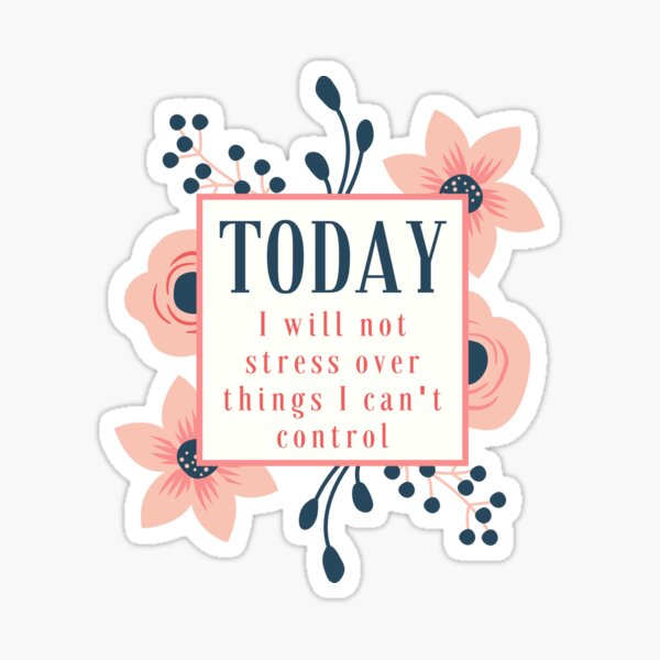 Item preview, TODAY I will not stress over things I can’t control designed and sold by MyLucidDreams.