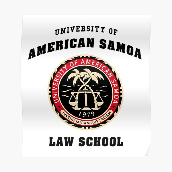 Logo de la faculté de droit de l'Université des Samoa américaines Mieux appeler Saul Poster