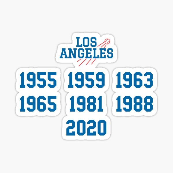 2020 Dodgers Lakers Champions Los Angeles stickers LA