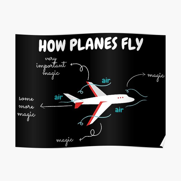 "How Planes Fly Magic" Poster by AeroAstro Redbubble