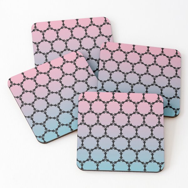 Item preview, Modern black lace pattern on a stunning pink to blue gradient background designed and sold by PetaJaneHome.