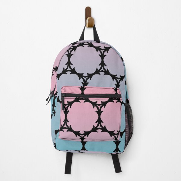 Item preview, Modern black lace pattern on a stunning pink to blue gradient background designed and sold by PetaJaneHome.