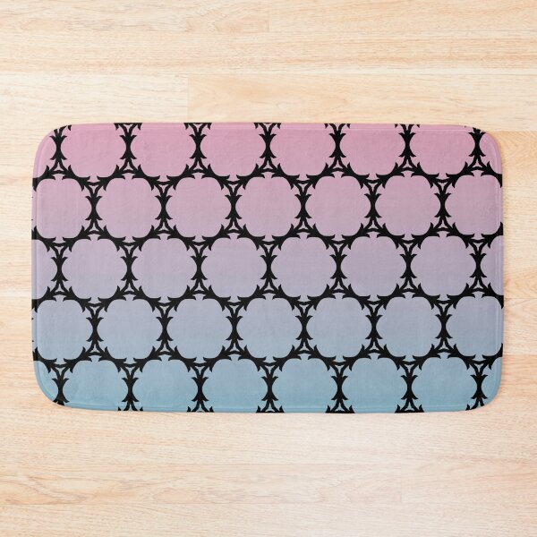 Item preview, Modern black lace pattern on a stunning pink to blue gradient background designed and sold by PetaJaneHome.