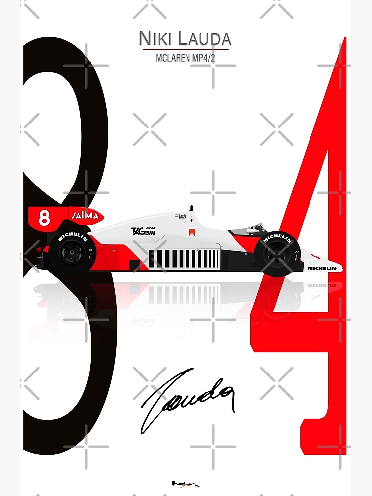 Affiche Grand Prix F1 - Alain Prost - Année 1984 - Vintage - Sport