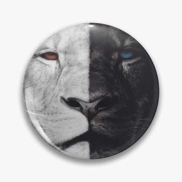 Aperçu de l'œuvre Lion noir et blanc créée et vendue par Vaultora.