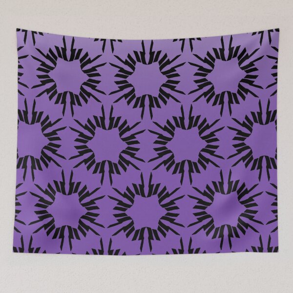 Item preview, Italic flower black lace pattern on a stunning violet gradient background designed and sold by PetaJaneHome.