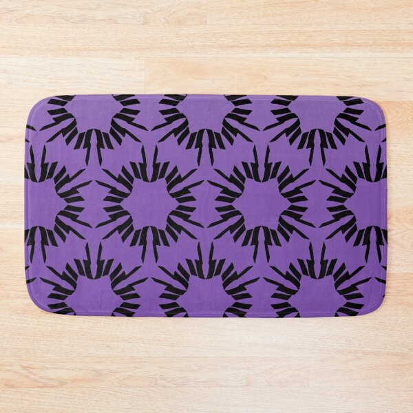 Item preview, Italic flower black lace pattern on a stunning violet gradient background designed and sold by PetaJaneHome.
