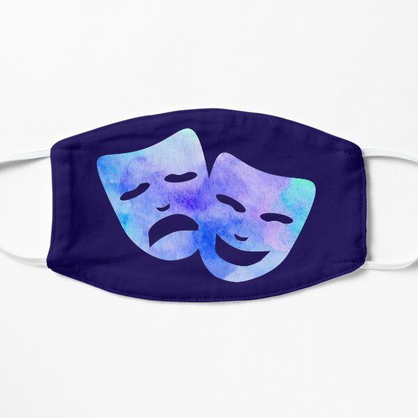 Watercolor Theatre Masks Flat Mask