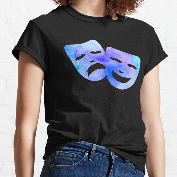 Watercolor Theatre Masks Classic T-Shirt