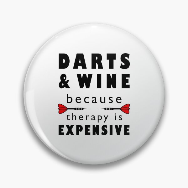Item preview, Darts & wine because therapy is expensive designed and sold by TheGreenGoat.