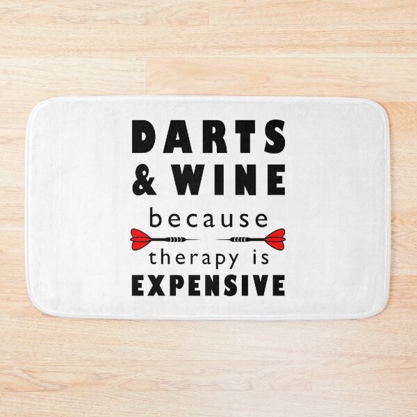 Item preview, Darts & wine because therapy is expensive designed and sold by TheGreenGoat.