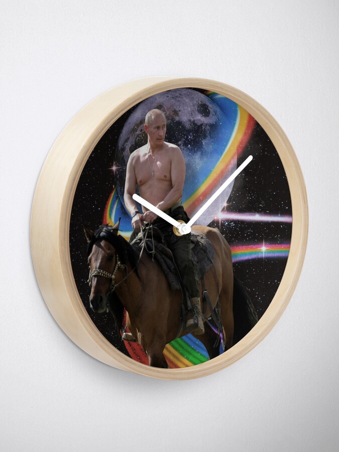 Alternate view of Putin on Horse On Rainow Road Clock