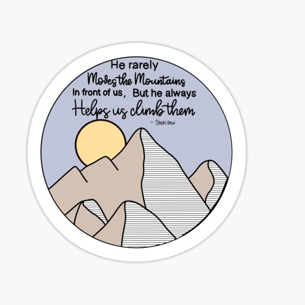 Item preview, Sherri Dew moves the mountains designed and sold by Handdrawnbyzoe.