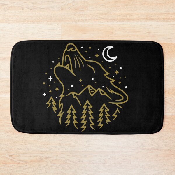 Item preview, Wolf Howling Night - Graphic Line designed and sold by mouad naouiri.