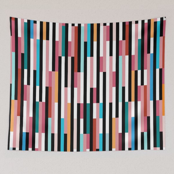 Item preview, Beating Rhythm, Multicoloured Stripes Lines Pattern, Abstract designed and sold by Moyanana.